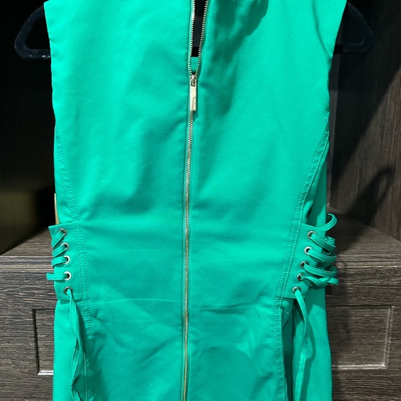 Green lace up Calvin klein dress size 12 worn 1 time - Picture 3 of 4